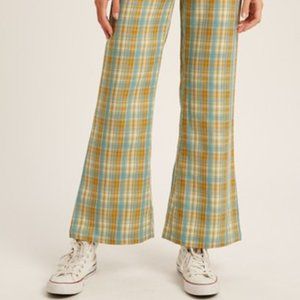 Women's Stretched Multi-color Plaid Pants